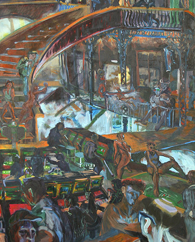 "The Infinity Machine," oil on canvas, 79"X 38" 1995-6