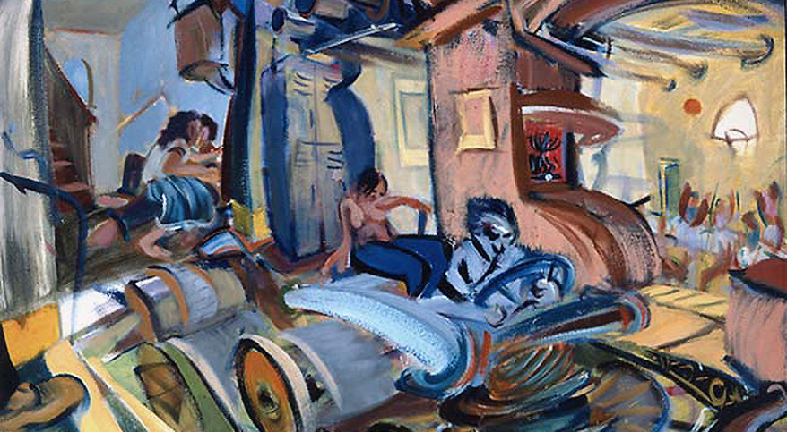 "Past Half-time," oil on canvas, 22"X 30" 1998