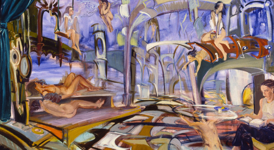 "Temple of You," oil on canvas, 33"X51"  2001
